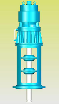 發(fā)酵罐用立式行星齒輪減速機實體模型