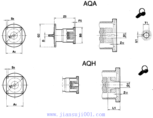 JK系列減速電機產(chǎn)品附件一伺服電機接盤