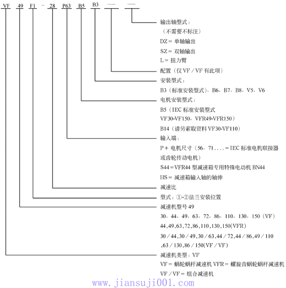 VF系列蝸輪蝸桿減速機